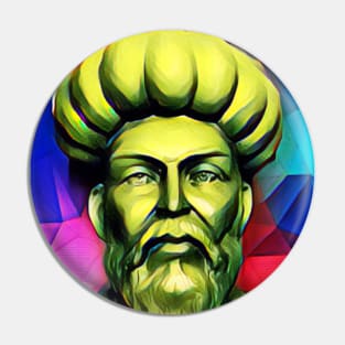 Ibn al Nafis Colourful Portrait | Ibn al Nafis Artwork 7 Pin