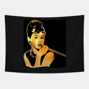 Audrey Hepburn | Gold Series | Pop Art Tapestry