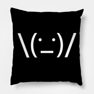 \ ( '  ' ) / Font Text Emoji Minimal Design Pillow