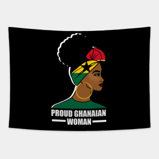 Proud Ghanaian Woman, Ghana Flag, African Tapestry