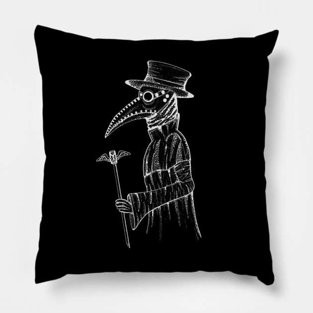 Plague Doctor Pillow by StilleSkyggerArt