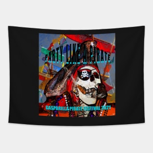 Gasparilla Party like a pirate design for 2021 Tapestry