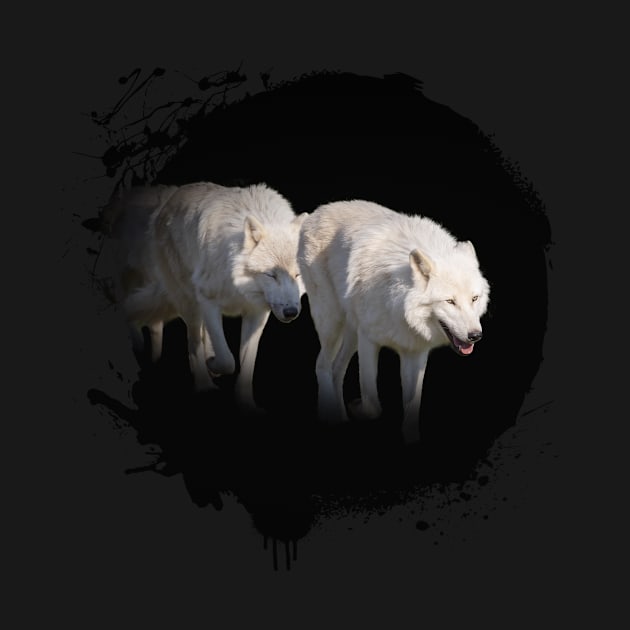 White Wolf Animal Wildlife Jungle Nature Freedom Forest by Cubebox