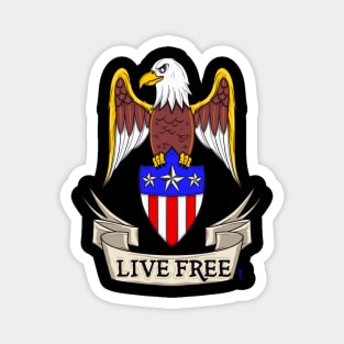 Live free eagle Magnet