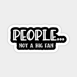 Funny People Not A Big Fan Introvert Sarcasm 8 Magnet