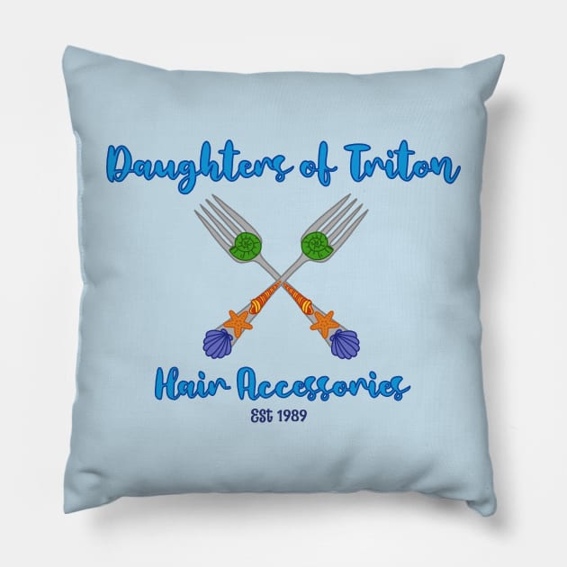 Daughters of Triton Hair Accessories Pillow by Meggie Mouse