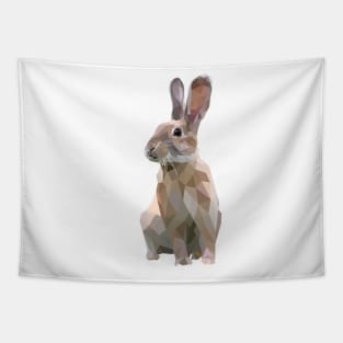 Brown Bunny. Rabbit. Geometric. Lowpoly. Illustration. Digial Art. Tapestry