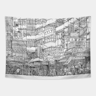 Hong Kong Walled city Tapestry