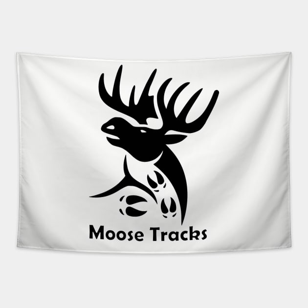 Moose Tracks Tapestry by CritterCommand