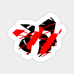 Abstract red black Magnet