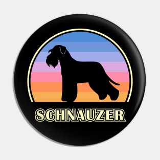 Schnauzer Vintage Sunset Dog Pin