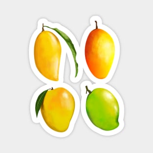 Sweet And Ripe Mangoes Pattern Magnet