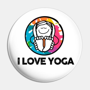 I Love Yoga Pin