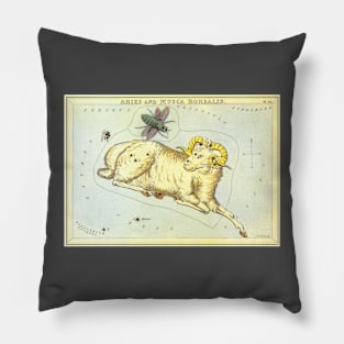 Aries the Ram, from Urania's Mirror, Vintage Signs of the Zodiac Pillow