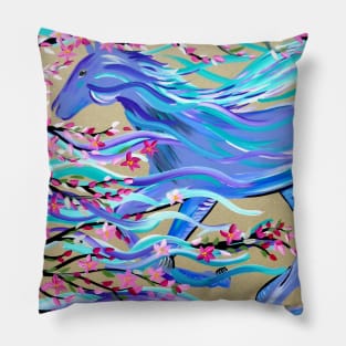 Abstract Horse Pillow