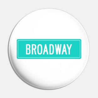 Broadway teal Pin