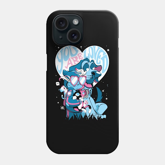 You are Loved. Trans Pride Phone Case by CuddleswithCatsArt