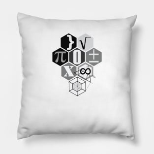 math t-shirt black and white Pillow