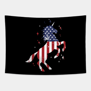 Americorn Unicorn 4th of July Tapestry