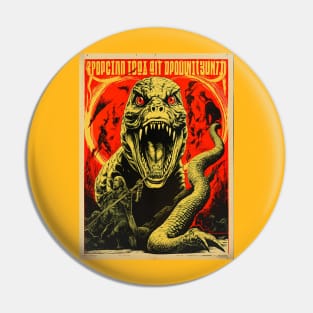 Vintage Reptilian Propaganda Poster T-Shirt Pin