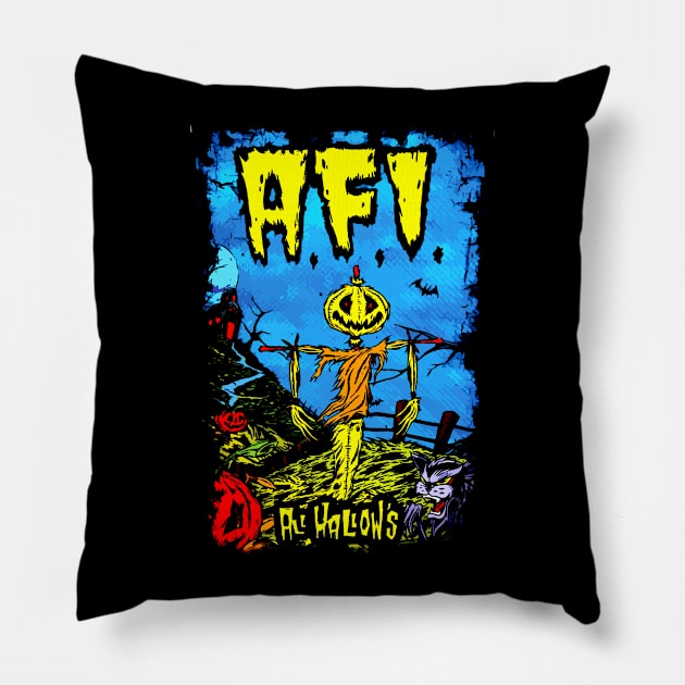 Vintage AFI band Pillow by tiranntrmoyet