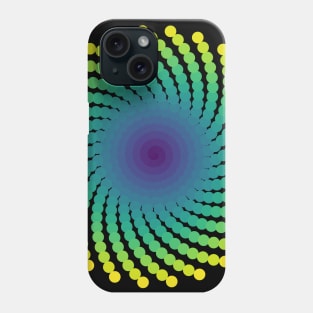 Sun Spiral Viridis Galaxy | Light Peacock Yellow Green Blue Phone Case