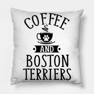 Coffee And Boston Terriers Pillow