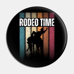 Rodeo Time Cowboy Pin