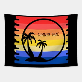 Summer Daze Tropical Scene Tapestry