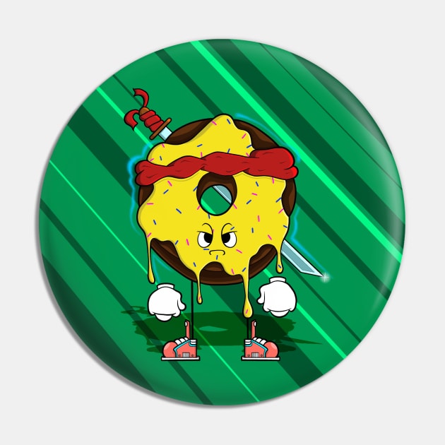 Donut Assassin Pin by Art by Nabes