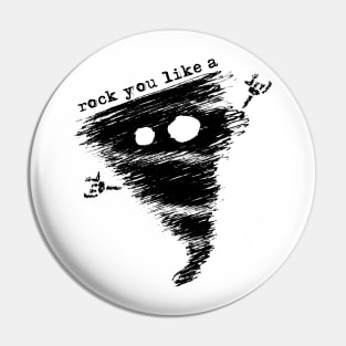 Alfonsino the hurricane - Rock you like a hurricane (white) Pin