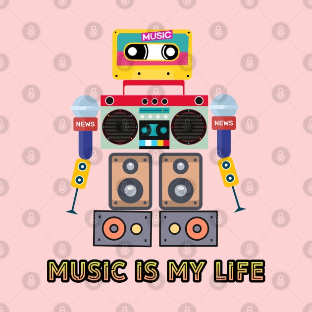 Music is my life,love music, robot by zzzozzo