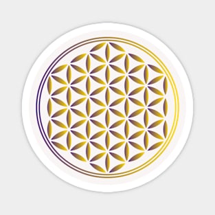 Flower Of Life Gold Magnet