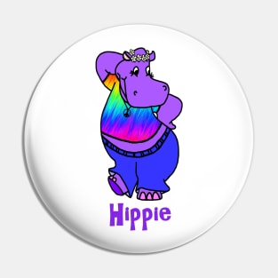 Hippie Hippo Pin