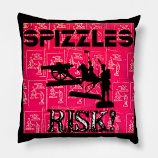Risk 1981 Punk New Wave Throwback Spizzles Pillow