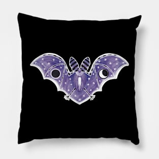 Purple and Black long eared Space Bat Pillow