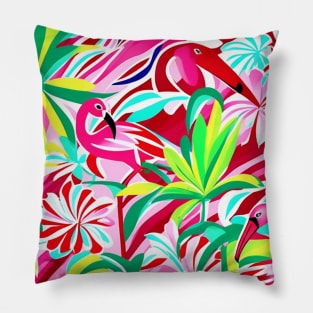 Flamingo Paradise Pillow