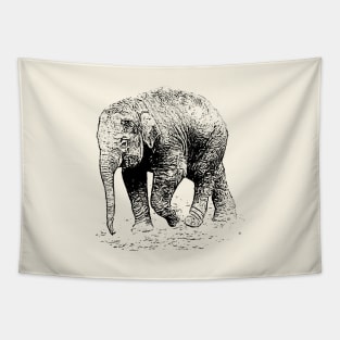 Baby elephant Tapestry