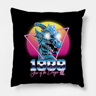 Dragon chinese retrowave zodiac Made in 1988 Pillow