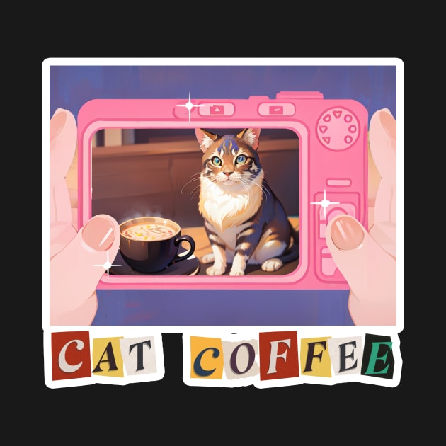 Cat Coffee Lover by LycheeDesign