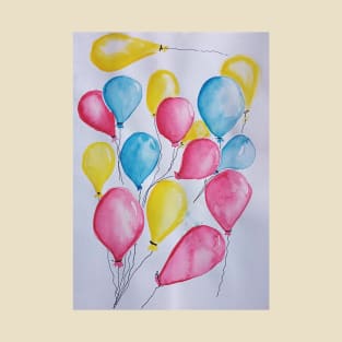 Balloons in primary colours. T-Shirt