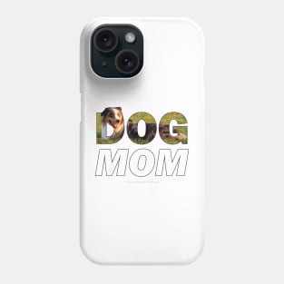 Dog Mom - Australian shepherd collie oil painting word art Phone Case