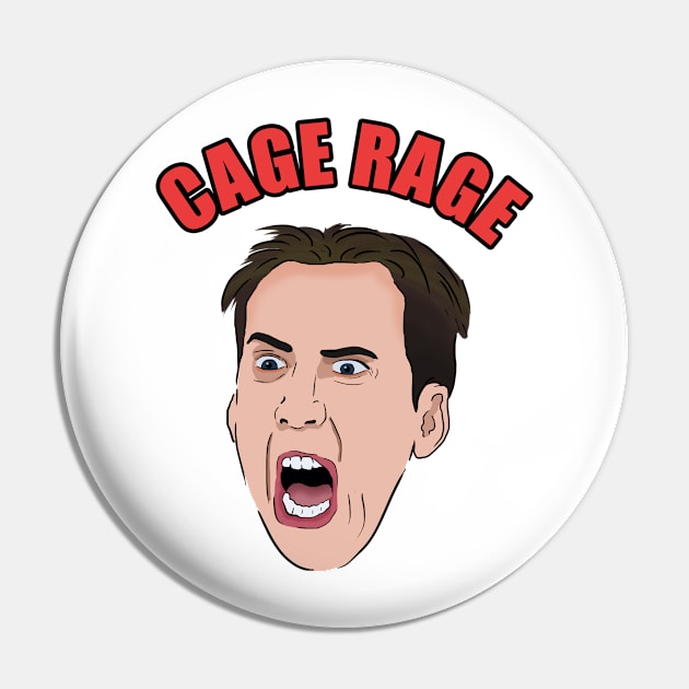 Nick Cage Rage Pin by Barnyardy