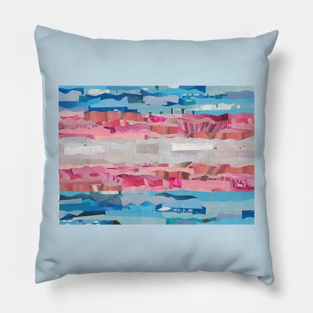 Trans Pride Flag Collage Pillow by cajunhusker