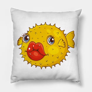 Fish Big Lips Funny Pillow