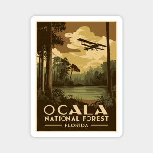 Ocala National Forest Vintage Poster Magnet