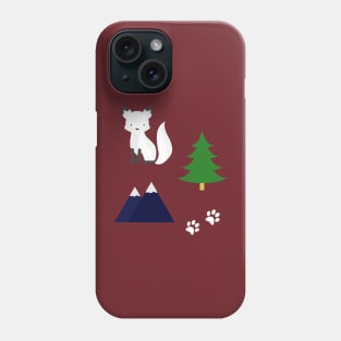 Arctic Fox - Winter Pattern Phone Case