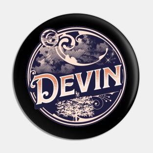 Devin Name Tshirt Pin