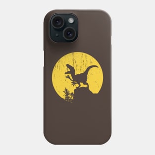 Funny Halloween Dinosaur Moon Silhouette Velociraptor Phone Case