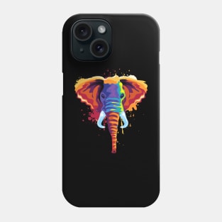 Colorful Elephant artist design. Unique style. Add color and style to any outfit. Perfect for any elephant lover! Phone Case